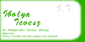 ibolya tevesz business card